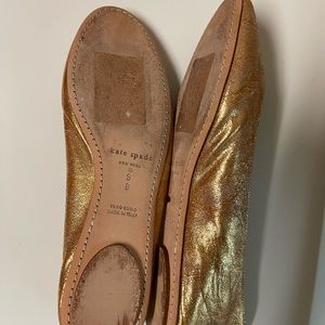 Kate Spade Gold Flats